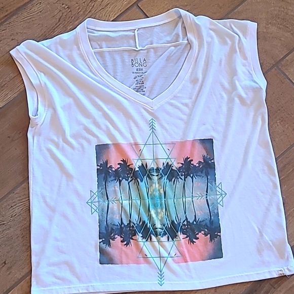 Billabong White Tshirt M - Picture 2 of 5